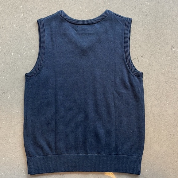 Lands' End Kids Navy Sweater Vest - Picture 2 of 3